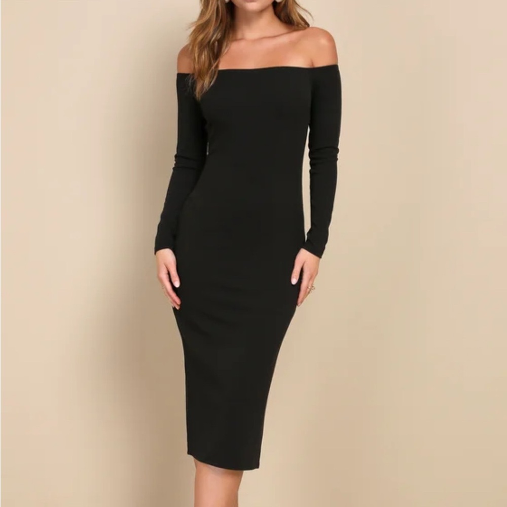 Elegant Black Off-Shoulder Dress